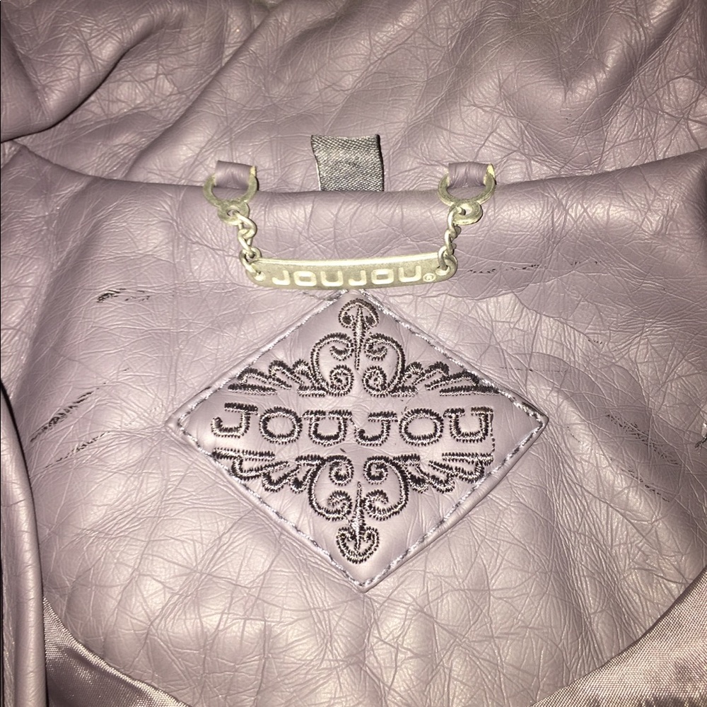 FAUX grey leather jacket